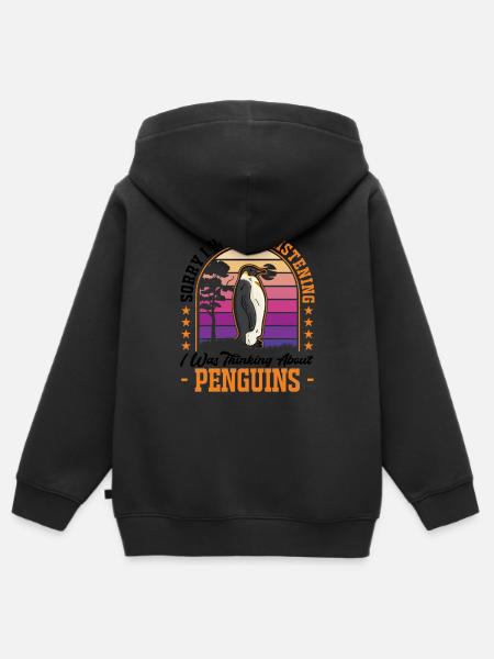 Pinguin Geschenk Penguin - Kinder Premium Organic Zip Hoodie -