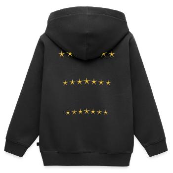 Goldene Sternenketten - Kinder Premium Organic Zip Hoodie - Schwarz - Hinten - AI Model Kid Male (0cm)