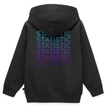 Statistiker Statistikerin Retro - Kinder Premium Organic Zip Hoodie - Schwarz - Hinten - AI Model Kid Male (0cm)