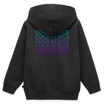 Korallenriff Retro - Kinder Premium Organic Zip Hoodie - Schwarz - Hinten - AI Model Kid Male (0cm)