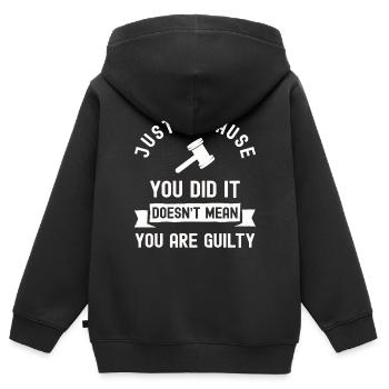 Anwalt Tshirt Jura Jurist Richter Advokat Gesetz - Kinder Premium Organic Zip Hoodie - Schwarz - Hinten - AI Model Kid Male (0cm)