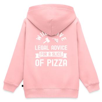 Anwalt Geschenk Gericht Jura Jurist Richter Justiz - Kinder Premium Organic Zip Hoodie - Rosa - Hinten - AI Model Kid Female (0cm)