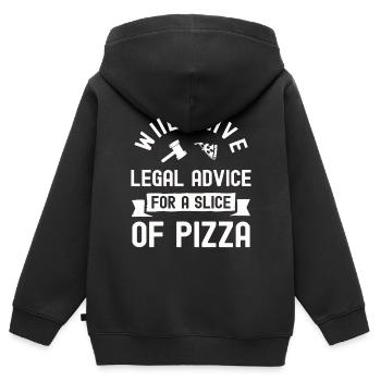 Anwalt Geschenk Gericht Jura Jurist Richter Justiz - Kinder Premium Organic Zip Hoodie - Schwarz - Hinten - AI Model Kid Male (0cm)