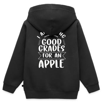 Teacher School Teacher Gift Class Primary School - Kids Premium Organic Zip-up Hoodie - black - Back - AI Model Kid Male (0cm)