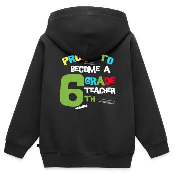 Teacher School Teacher 6th grade Primary school - Kids Premium Organic Zip-up Hoodie - black - Back - AI Model Kid Male (0cm)