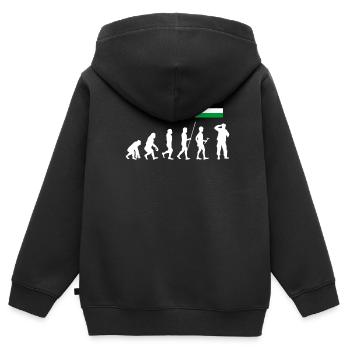 Palästina Geschenk Free Palestine Gaza Streifen - Kinder Premium Organic Zip Hoodie - Schwarz - Hinten - AI Model Kid Male (0cm)