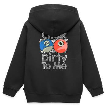 Chalk Dirty To Me Billard Billiard Snooker - Kids Premium Organic Zip-up Hoodie - black - Back - AI Model Kid Male (0cm)