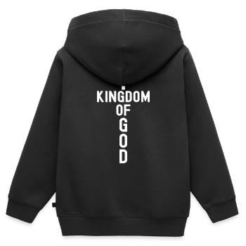 Christen Religion Evangelisch Bibel Jesus Kirche - Kinder Premium Organic Zip Hoodie - Schwarz - Hinten - AI Model Kid Male (0cm)