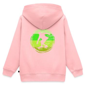 Skater Skateboard Geschenk Halfpipe Sk8 Ollie - Kinder Premium Organic Zip Hoodie - Rosa - Hinten - AI Model Kid Female (0cm)