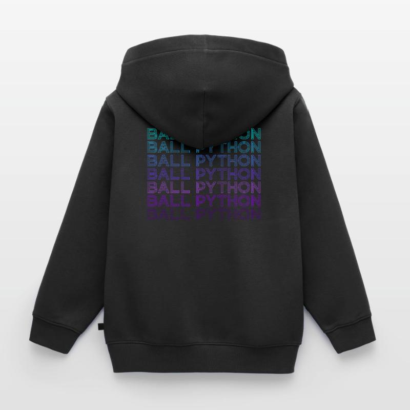 Kugelpython Schlange Retro Kinder Premium Organic Zip Hoodie
