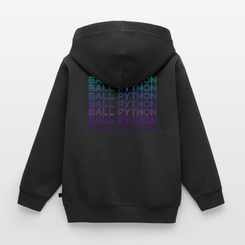 Boule Python Serpent Rétro Sweat Premium à capuche zippé enfant bio