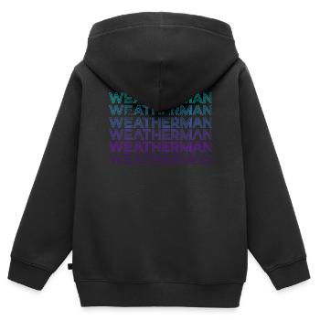 Wetterfrosch Meteorologie Meteorologe Retro - Kinder Premium Organic Zip Hoodie - Schwarz - Hinten - AI Model Kid Male (0cm)