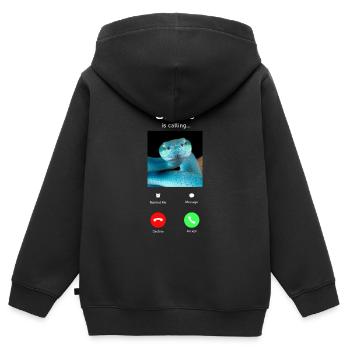 Snake Serpent Phone Display Snake - Kinder Premium Organic Zip Hoodie - Schwarz - Hinten - AI Model Kid Male (0cm)