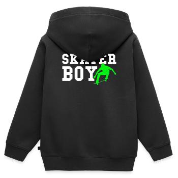 skater boy - Kids Premium Organic Zip-up Hoodie - black - Back - AI Model Kid Male (0cm)