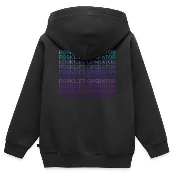 Forklift Driver Forklift Driver Retro - Kids Premium Organic Zip-up Hoodie - black - Back - AI Model Kid Male (0cm)