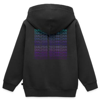 Technicien en dialyse Technicien en dialyse Retro - Sweat Premium à capuche zippé enfant bio - noir - Dos - AI Model Kid Male (0cm)