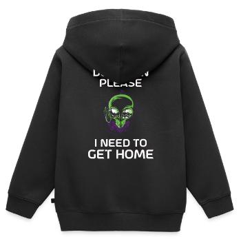 Alien Geschenk Außerirdische Ufo Area 51 Sci-fi - Kinder Premium Organic Zip Hoodie - Schwarz - Hinten - AI Model Kid Male (0cm)