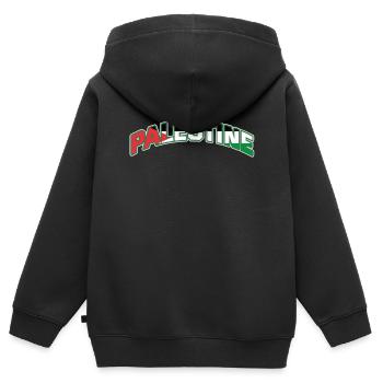 Palästina Geschenk Free Palestine Gaza Streifen - Kinder Premium Organic Zip Hoodie - Schwarz - Hinten - AI Model Kid Male (0cm)