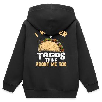 Taco Mardi Torero Salsa Latino Nacho Mexicain - Sweat Premium à capuche zippé enfant bio - noir - Dos - AI Model Kid Male (0cm)