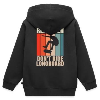 Skater Skateboard Geschenk Halfpipe Sk8 Ollie - Kinder Premium Organic Zip Hoodie - Schwarz - Hinten - AI Model Kid Male (0cm)
