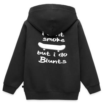 Skater Skateboard Cadeau Halfpipe Sk8 Ollie - Sweat Premium à capuche zippé enfant bio - noir - Dos - AI Model Kid Male (0cm)