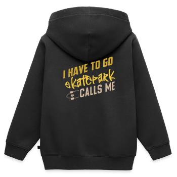 Skateboard Kickflip Geschenk Longboard Sk8er Sk8 - Kinder Premium Organic Zip Hoodie - Schwarz - Hinten - AI Model Kid Male (0cm)
