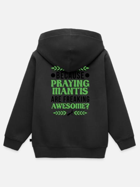 Gottesanbeterin Mantis Fangschrecke - Kinder Premium Organic Zip Hoodie -
