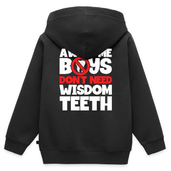Weisheitszähne Weisheitszahn Patient Zahnarzt - Kinder Premium Organic Zip Hoodie - Schwarz - Hinten - AI Model Kid Male (0cm)