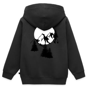 Nature lovers Mountains Alps Tyrol South Tyrol Alm - Kids Premium Organic Zip-up Hoodie - black - Back - AI Model Kid Male (0cm)