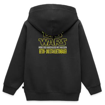 Das Wars Abschluss Beton und Stahlbetonbauer - Kinder Premium Organic Zip Hoodie - Schwarz - Hinten - AI Model Kid Male (0cm)