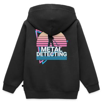 Détection de métaux Détecteur de métaux Détecteurs de métaux Ge - Sweat Premium à capuche zippé enfant bio - noir - Dos - AI Model Kid Male (0cm)