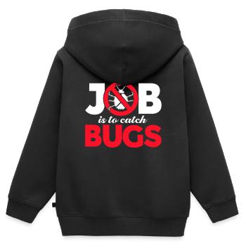 QA Ingenieur QA Tester Software Tester - Kinder Premium Organic Zip Hoodie - Schwarz - Hinten - AI Model Kid Male (0cm)