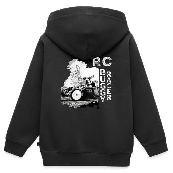 RC Buggy Racer radiographie voiture passe-temps - Sweat Premium à capuche zippé enfant bio - noir - Dos - AI Model Kid Male (0cm)
