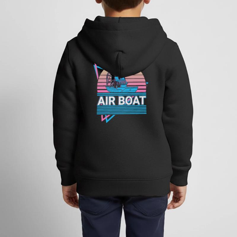 Luftboot Luftbootfahren Fanboot Retro Geschenk Kinder Premium Organic Zip Hoodie
