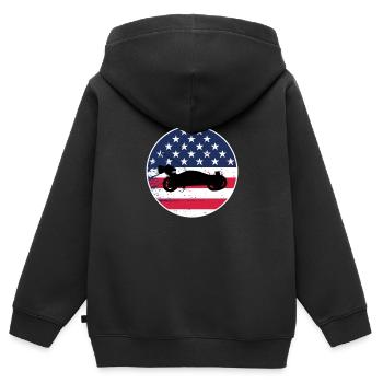 RC Buggy Racer modèles réduits voitures hobby USA Flag USA - Sweat Premium à capuche zippé enfant bio - noir - Dos - AI Model Kid Male (0cm)