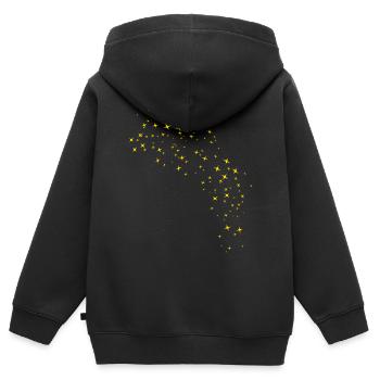 Starry Sky Gold - Kids Premium Organic Zip-up Hoodie - black - Back - AI Model Kid Male (0cm)