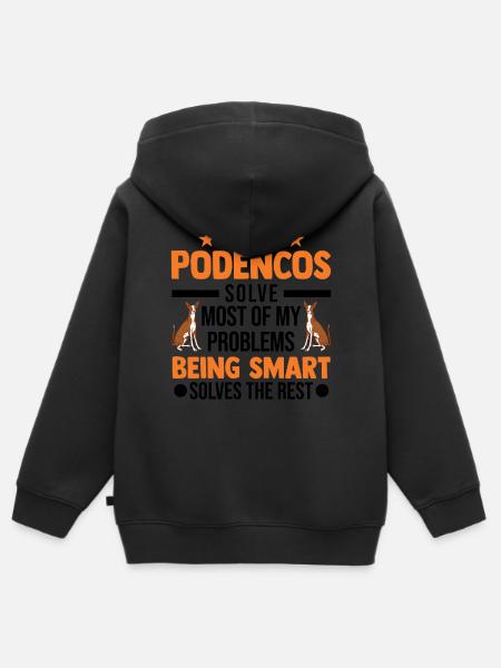 Podenco Spanischer Windhund - Kinder Premium Organic Zip Hoodie -