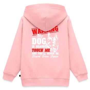 Deutscher Schäferhund Polizeihund Polizei Hund - Kinder Premium Organic Zip Hoodie - Rosa - Hinten - AI Model Kid Female (0cm)