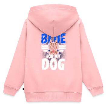 Deutscher Schäferhund Polizeihund Polizei Hund - Kinder Premium Organic Zip Hoodie - Rosa - Hinten - AI Model Kid Female (0cm)