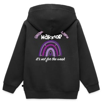 Granuloma Annulare Warrior - Kinder Premium Organic Zip Hoodie - Schwarz - Hinten - AI Model Kid Male (0cm)