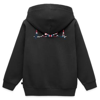 Tea lovers, tea drinkers, tea time - Kids Premium Organic Zip-up Hoodie - black - Back - AI Model Kid Male (0cm)