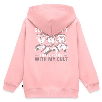 Lustiges Kult-Okkult-Geschenk - Kinder Premium Organic Zip Hoodie - Rosa - Hinten - AI Model Kid Female (0cm)