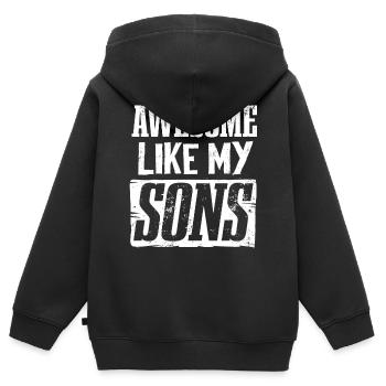 Toll Wie Meine Söhne - Kinder Premium Organic Zip Hoodie - Schwarz - Hinten - AI Model Kid Male (0cm)