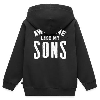 Toll Wie Meine Söhne - Kinder Premium Organic Zip Hoodie - Schwarz - Hinten - AI Model Kid Male (0cm)