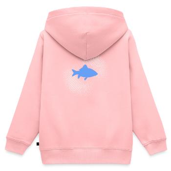 Poisson - Sweat Premium à capuche zippé enfant bio - rose - Dos - AI Model Kid Female (0cm)