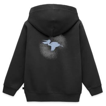 Pélican - Sweat Premium à capuche zippé enfant bio - noir - Dos - AI Model Kid Male (0cm)