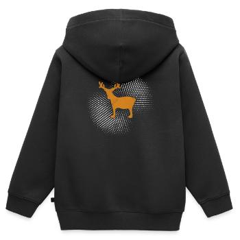 Élan - Sweat Premium à capuche zippé enfant bio - noir - Dos - AI Model Kid Male (0cm)