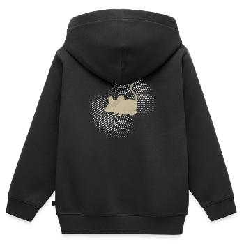 Souris - Sweat Premium à capuche zippé enfant bio - noir - Dos - AI Model Kid Male (0cm)