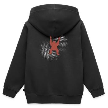 Orang Utan - Kinder Premium Organic Zip Hoodie - Schwarz - Hinten - AI Model Kid Male (0cm)