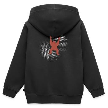 Orang Utan - Kinder Premium Organic Zip Hoodie - Schwarz - Hinten - AI Model Kid Male (0cm)